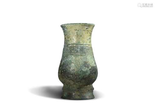 An ancient bronze pot