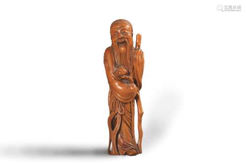 A boxwood carved figurine