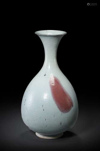 A red patched Jun kiln porcelain vase