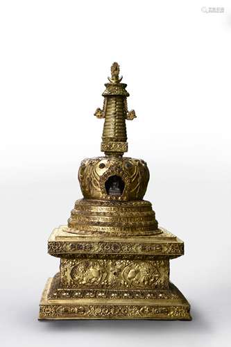 The gilding copper pagoda