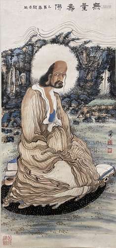 A Chinese figure painting, Qian Huafo mark