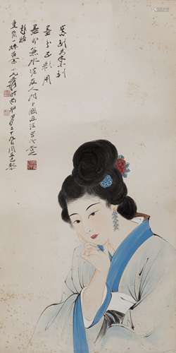 ZHANG DAQIAN (ATTRIBUTED TO, 1899-1983), BEAUTY