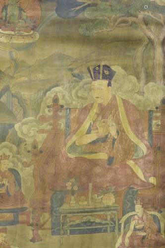 A THANGKA DEPICTING KARMAPA