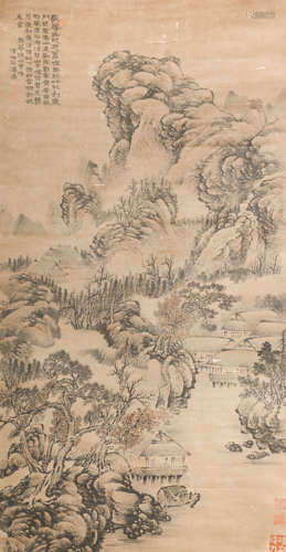 A CHINESE PAINTING OF LANDSCAPE