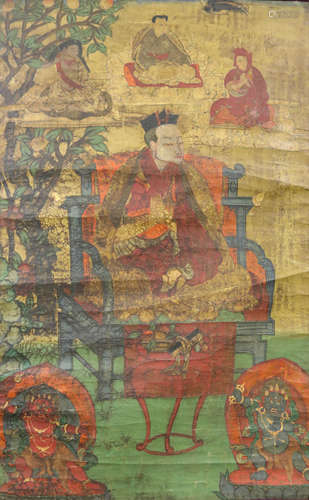 A THANGKA DEPICTING KARMAPA