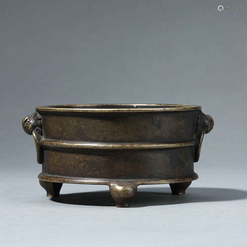 A BRONZE CENSER XUANDE MARK