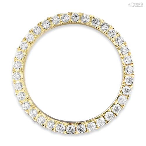 Rolex Bezel 4.50 Carat VVS Diamonds 14K Gold