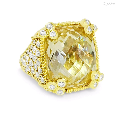 18K Gold, JUDITH RIPKA Diamond Ring