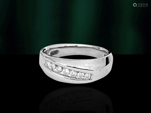 Mens, Diamond & Gold Engagement Band/Ring