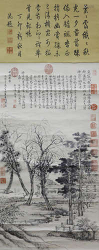 A CHINESE PAINTING OF AUTUMN SCENERY