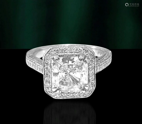 Vintage 2.40 Carat Diamond Engagement Ring in 14k Gold