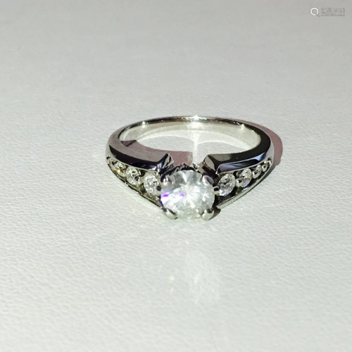 1.30 Carat Diamond Engagement Ring in 14k White Gold