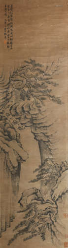 A CHINESE PAINTING OF LANDSCAPE, MEIQING MARK