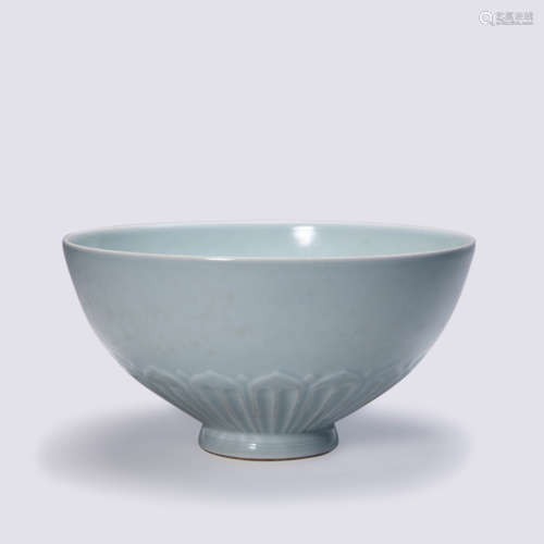 A CARVED CELADON GLAZED BOWL