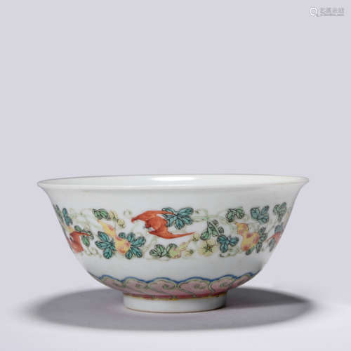 A FAMILLE ROSE LONGEVITY BOWL