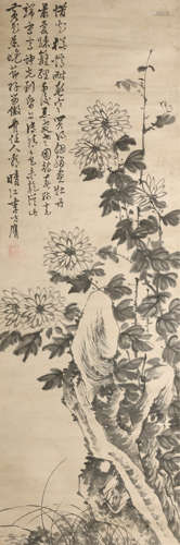 A CHINESE PAINTING OF CHRYSANTHEMUM, LIFANGYING MARK