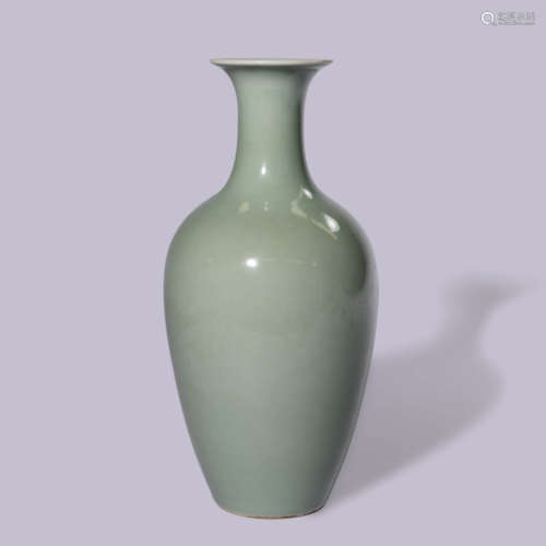 A CELADON GLAZED VASE