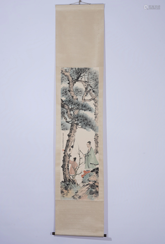 A CHINESE PAINTING DEPICTING A VISIT TO FRIEND