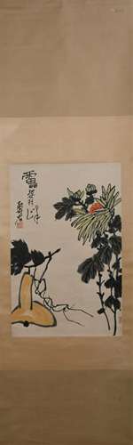 A CHINESE PAINTING OF FLOWERS