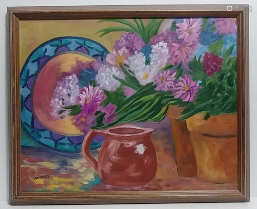 Senmens (Ame) Oil Painting Floral Still Life