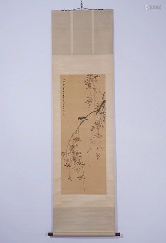 A CHINESE PAINTING FLOWER AND BIRD