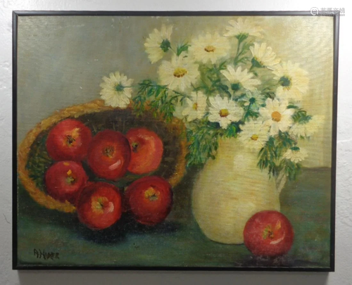 Original A.Hadler Oil Painting on Canvas Board Signed.