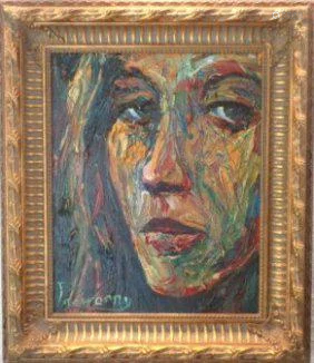 Extra thick impasto Figurative Oil Painting Signed