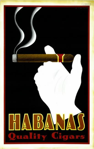 Large Habanas Quality Cigar Print Poster, Thick Paper