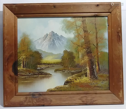 Hanrey Forest Mountain Lanscape Oil Painting