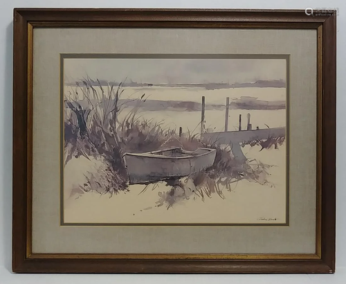 Charles Columbo Watercolor Signed Print Framed