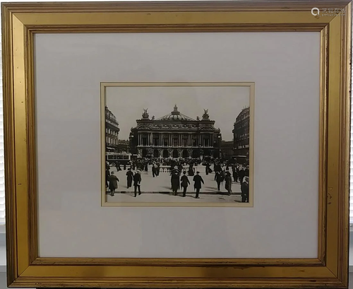 Paris Street Engraving Print Framed