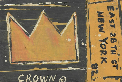 JMB Signed - SAMO CROWN - Painting Signed on Reverse