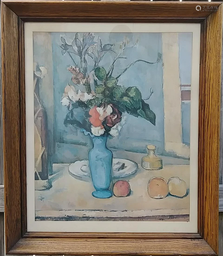 Vintage Paul Cezanne -The Blue Vase - Framed Print