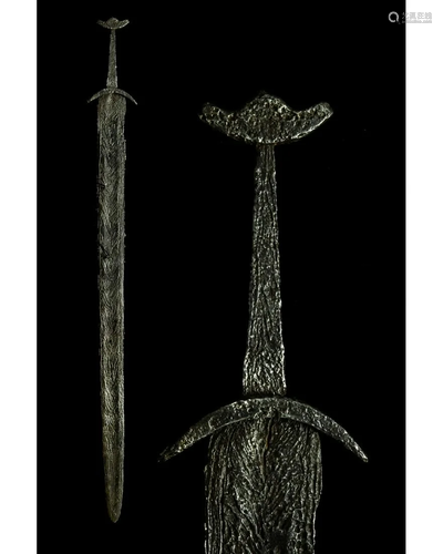 VIKING IRON SWORD WITH HANDLE