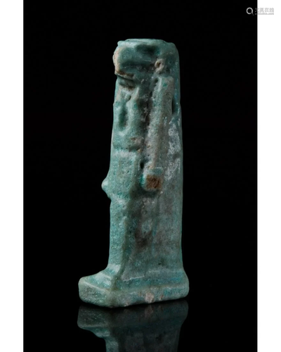 EGYPTIAN FAIENCE AMULET OF A GOD