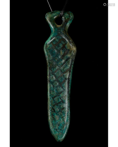 BRONZE AGE SWORD SHAPED AMULET