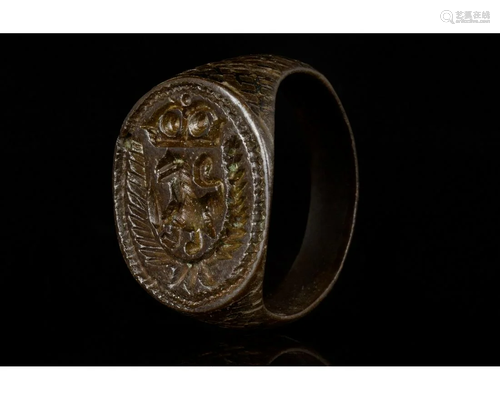 MEDIEVAL HERALDIC SEAL RING