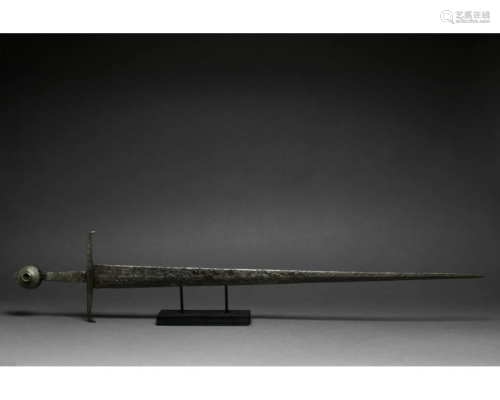 MEDIEVAL IRON SWORD WITH HANDLE