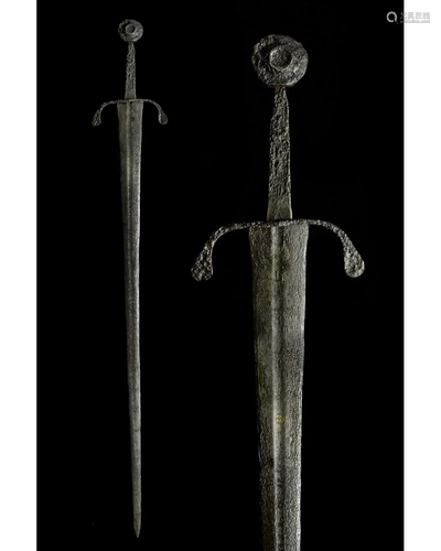 MEDIEVAL IRON SWORD WITH HANDLE