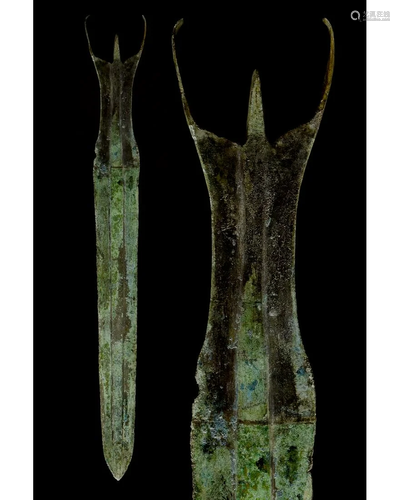 GREEK 'TROJAN' BRONZE SWORD BLADE