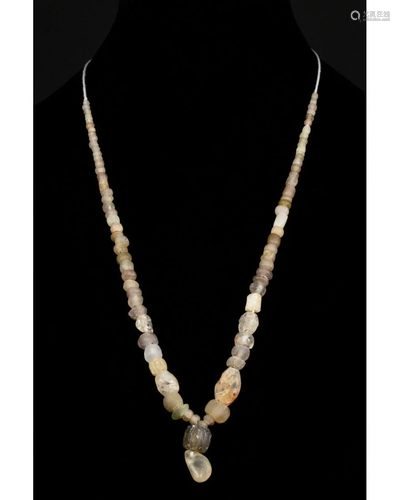 ROMAN BEADED GLASS AND STONE NECKLACE