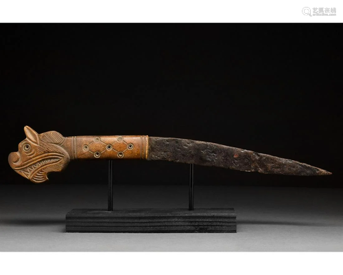 MEDIEVAL KNIFE WITH DRAGON BONE HANDLE