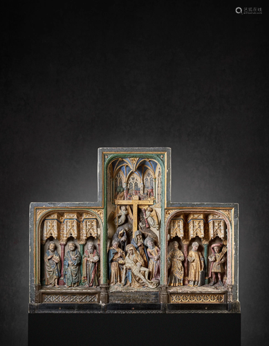 15TH CENTURY EXCEPTIONAL AND LARGE ALTARPIECE.