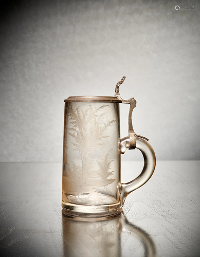 19TH CENTURY GLASS MUG