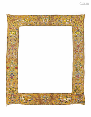 EMBROIDERED SILK BORDER