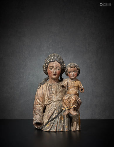 BUST OF VIRGIN AND CHILD