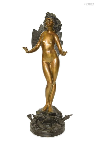 A Bronze Psyche Statue