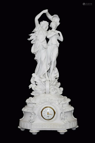 A White Non-glazed Porcelain Sculpture 