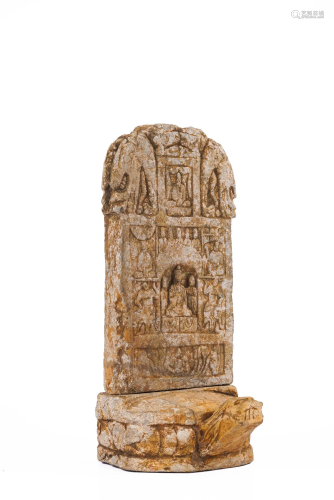 A Chinese Marble Carved Stele on Tortoise Base