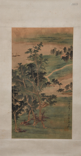 A CHINESE LANDSCAPE PAINTING